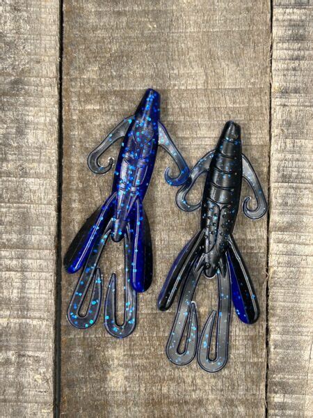 Black Label Custom Soft Plastics Piglet 5 Black Sapphire 8ct