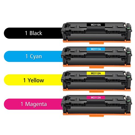 206a 206x Toner Cartridges 4 Pack Set With Chip M283fdw Compatible