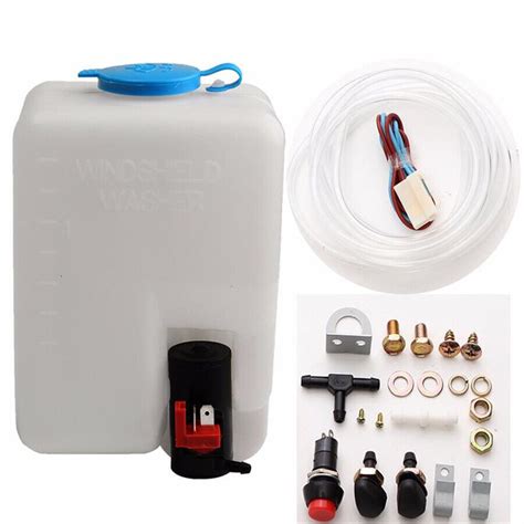 Universal Car Windshield Washer With V Reservoir Pump Bottle Hose