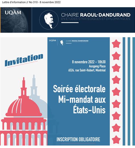 Lettre Dinformation No 310 8 Novembre 2022 Chaire Raoul Dandurand