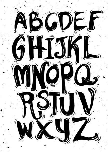 Hand Lettering Sketch Font Vector Alphabet Stock Vector By 9george