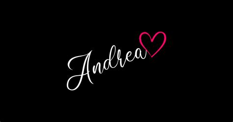 Andrea Name Calligraphy Pink Heart Andrea Name Magnet Teepublic