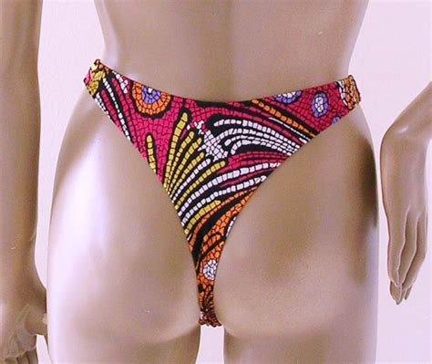 S S Thong Bikini Bottom With High Leg And Triangle Top In Etsy