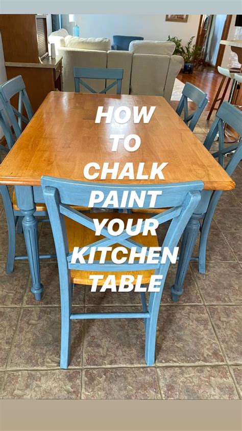 How To Chalk Paint Your Kitchen Table Chalk Paint Kitchen Table