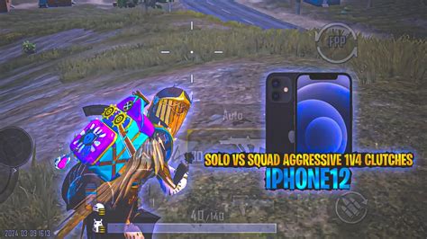 Agressive 1v4 Clutches💥iphone 12 Smooth Extreme Pubg Bgmi Test 2024