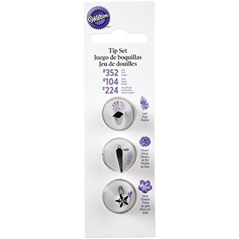 Wilton Decorating Tip Set 3Pkg104 Petal352 Leaf224 Flower ** Be sure to check out this awesome ...