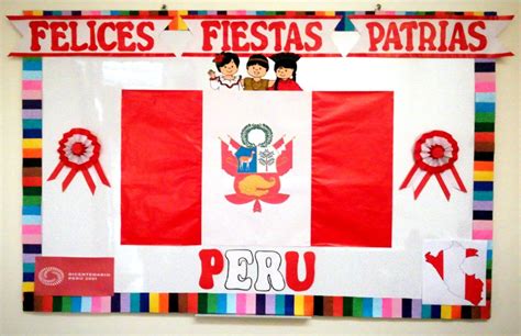 Decoraci N De Pizarra Por Fiestas Patrias Per Mural Peru Classroom