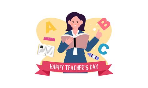 Happy teacher day illustration vector 25418310 Vector Art at Vecteezy