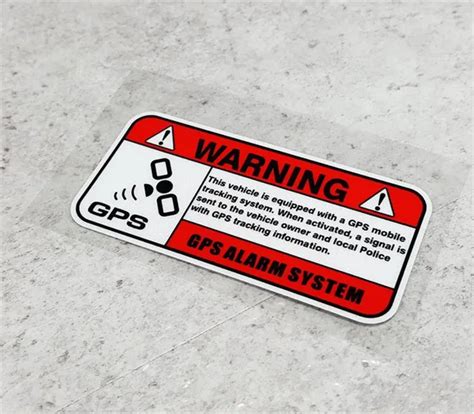 1 Pcs Warning Gps Tracking Alarm Decal Reflective Vinyl Sticker Car