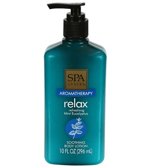 Spa Luxury Relax Aromatherapy Eucalyptus Mint Care Body Lotion, 10-oz ...