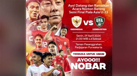 Foto Pemkab Purwakarta Gelar Nobar Timnas Indonesia U Vs Uzbekistan