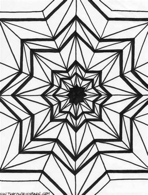 Simple Kaleidoscope Coloring Pages Coloring Pages