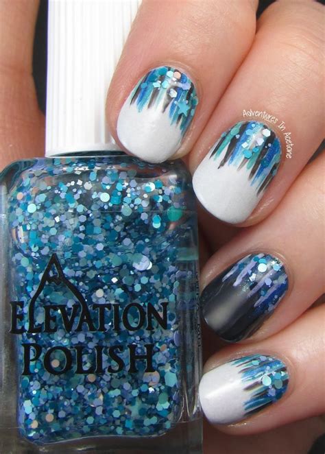 Adventures In Acetone Waterfall Nail Art With Elevation Polish The