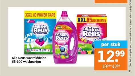 Alle Reus Wasmiddelen 65 100 Wasbeurten Aanbieding Bij Albert Heijn