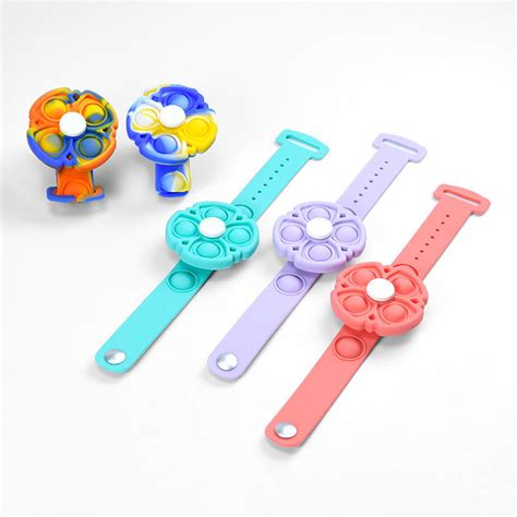 Hot Sale Bubble Sensory Fidget Rotating Bracelets Finger Fidget Toy ...