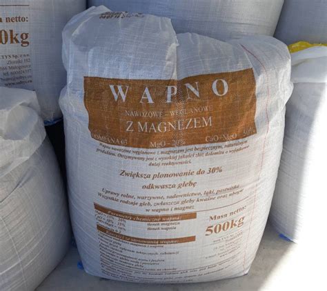 Wapno nawozowe węglanowe z magnezem Big Bag 500kg Wapno nawozowe