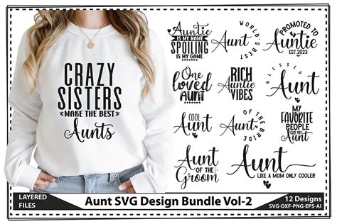 Aunt Svg Design Bundle Vol 2 Graphic By Craft Store · Creative Fabrica