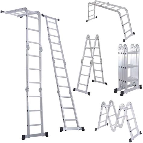 Luisladders Folding Ladder Multi Purpose Aluminium Extension In