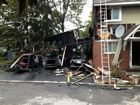 Carport Blaze Destroys Three Cars Leaves Two Homeless Damages Home