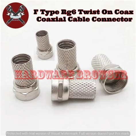 3004 5PCS F Type Rg6 Twist On Coax Coaxial Cable Connector | Lazada PH