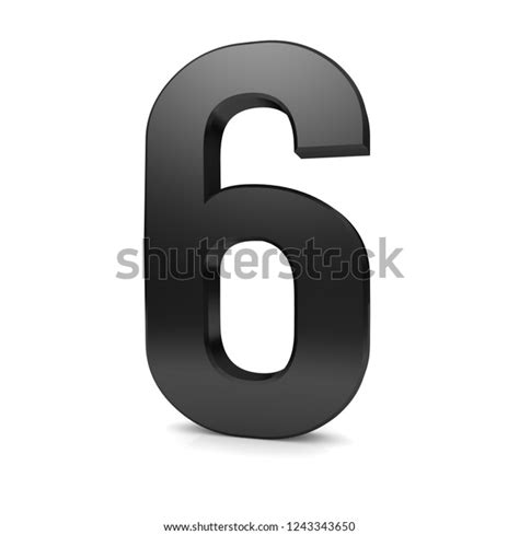 6 Number Six Black 3d Rendering Stock Illustration 1243343650 Shutterstock