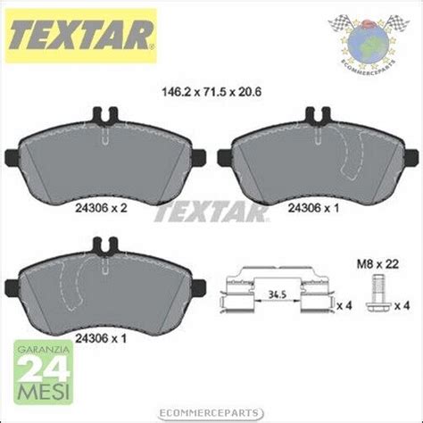 Kit Dischi E Pastiglie Ant Post Textar Per Mercedes Classe E