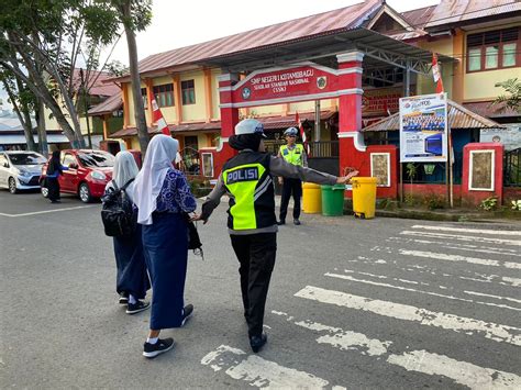 Strong Point Pagi Satlantas Polres Kotamobagu Antisipasi Kemacetan Di