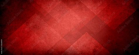 abstract red background with black grunge borders, triangle shapes in ...