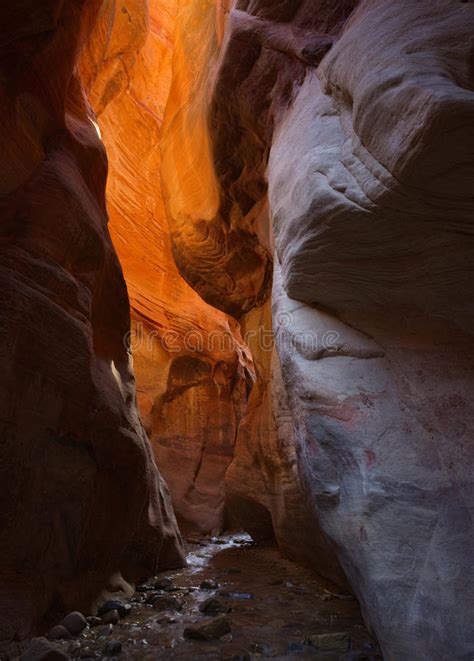 Kanarra Creek Slot Canyon In Zion National Park Utah Stock Photo