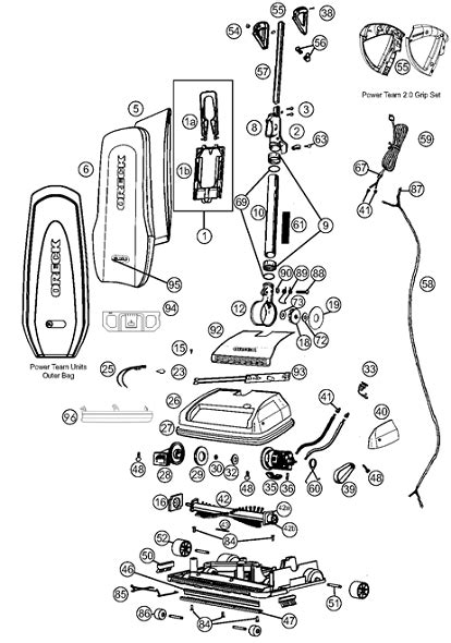 Schematic And Parts List For Oreck Model U4180HHC XL2 VacuumsRUs