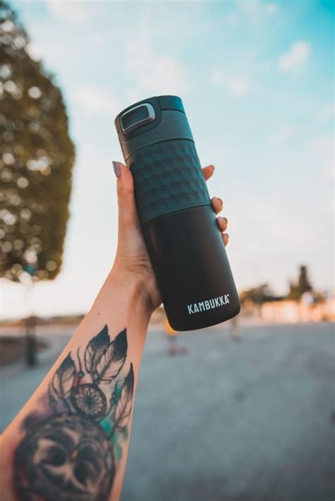 Kambukka Etna Grip In Snapclean Ml Travel Mug Black Steel