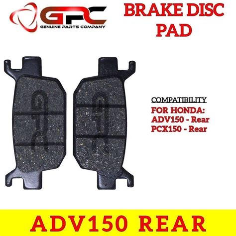 Honda Pcx Adv Brake Pad Gpc Rear Shopee Philippines