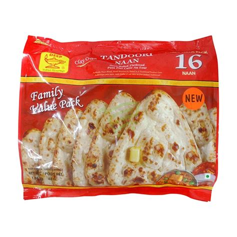 Deep Frozen Tandoori Naan 16Pcs FP Iqbal Foods Inc