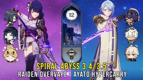 C Raiden Overvape And C Ayato Hypercarry Genshin Impact Abyss