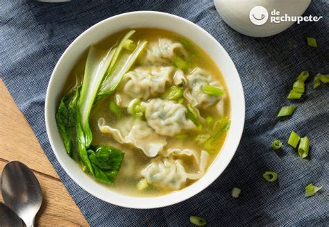 Sopa Wan Tun O Wonton Receta China Deliciosa