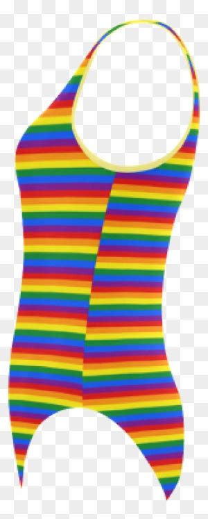 Gay Pride Rainbow Stripes Vest One Piece Swimsuit Maillot Free