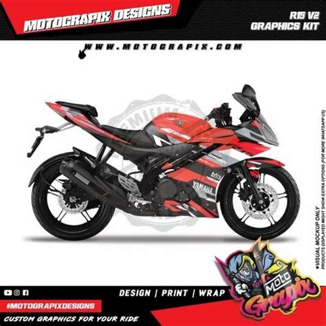 Multicolor Motograpix Designs Yamaha R15 V2 Graphics Kit For