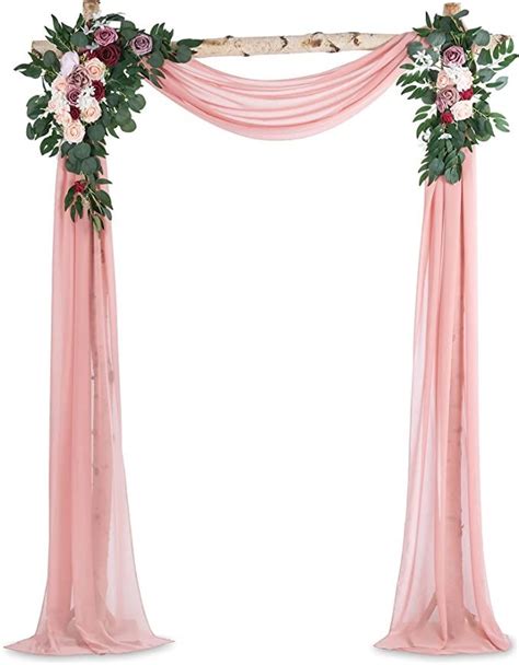 Artificial Wedding Arch Flowers Kit Rose Burgundy Floral Swag With