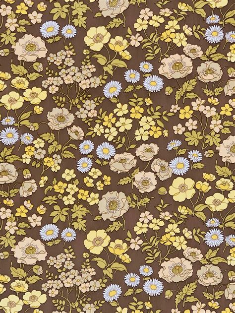 Vintage Wallpapers - Online Shop | Vintage Brown Floral Wallpaper