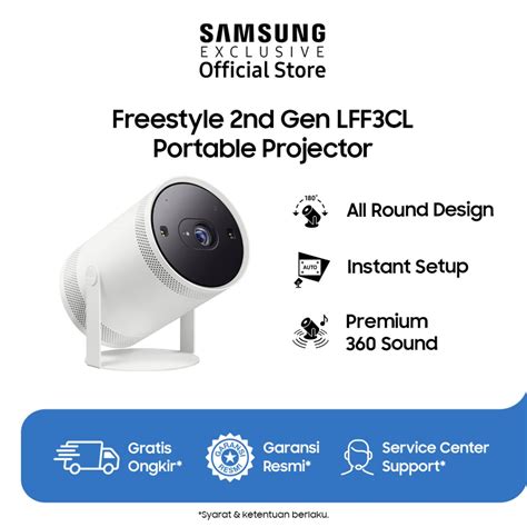 Jual Samsung Freestyle 2nd Gen LFF3CL Portable Projector Shopee Indonesia