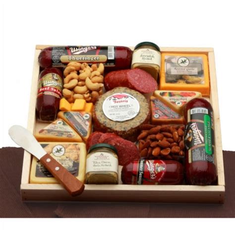 Deluxe Meat And Cheese Lovers Sampler Tray Meat And Cheese T Baskets One Basket Smiths