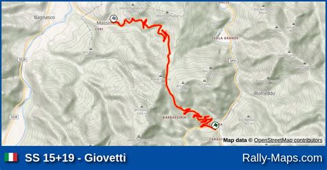 SS 15 19 Giovetti Stage Map Rallye Sanremo 1977 Rally Maps