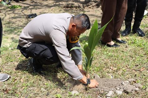 Serentak Bersama Kemenko Pmk Polresta Tidore Tanam Pohon Untuk