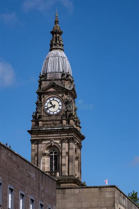 The Clock Tower of the Town Hall Bolton Lancashire July 2020 Stock ...