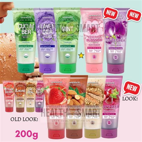 Watsons Gel Body Scrub Strawberry Blueberry Grapeseed Cucumber