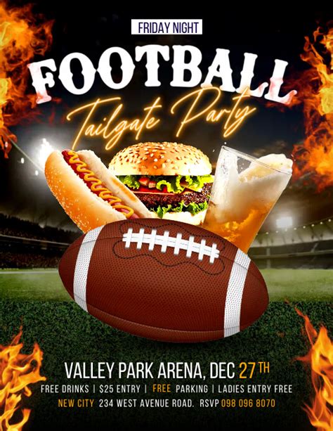 Football Tailgate Party Invitation Template Postermywall