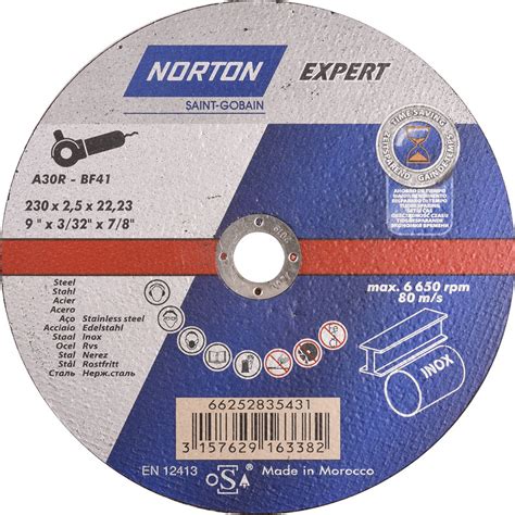 Disque à tronçonner Norton Expert acier inox Toolstation