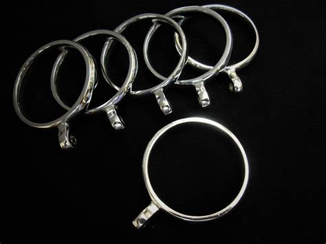 6 Curtain Pole Rings Chrome For 24-35mm Poles - Regency Celtic Rail ...