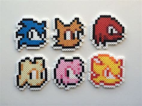 Sonic Perler Bead Sprite Set Sonic Character Heads Bead Sprite