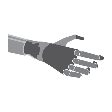 Icono De Mano De Robot Vector Premium